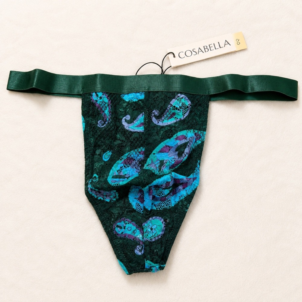 COSABELLA Never Say Never Congo Paisley Italian Thong Men's - Size L / NWT